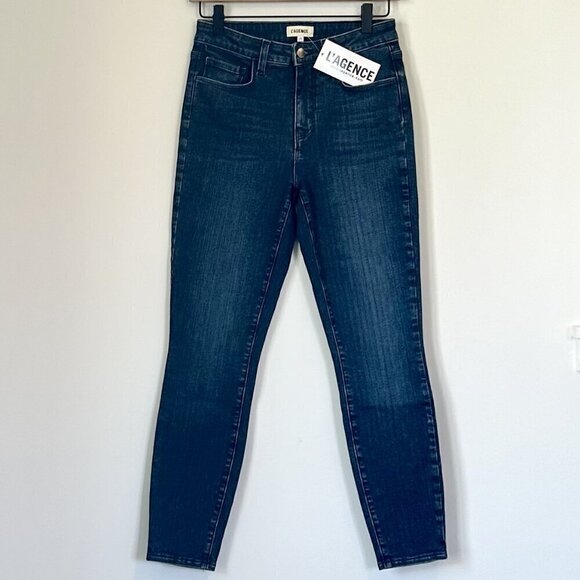 NEW L'AGENCE Dark Wash Skinny Jeans - Size: 25 (Flawed) - Picture 1 of 7